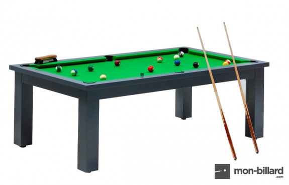 Billard Convertible Washington Gris Anthracite laqué