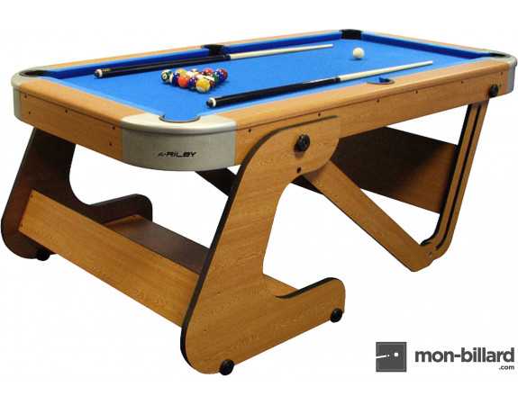 Billard Pliable Riley Supersize 6'6ft, une table de jeu pliante adulte