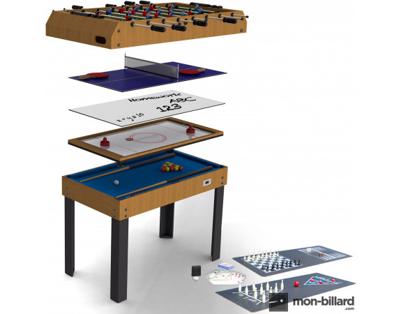 Table Multi Jeux Riley 4 en 1 (+ 8 jeux offerts)