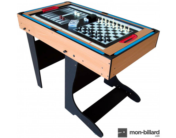 Table Multi Jeux Pliable Riley 4 en 1 (+ 8 jeux offerts)