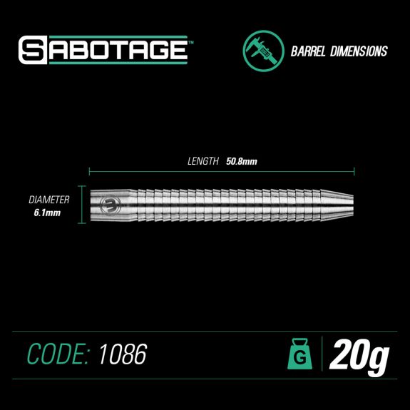 Winmau Sabotage 90% tungsten 20 g