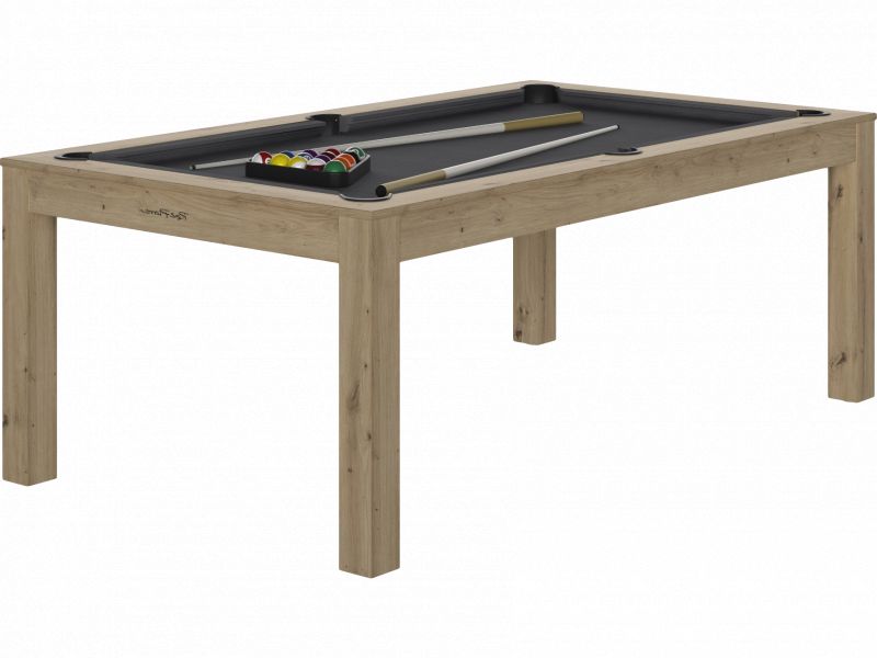 Table de billard convertible en bois et métal 2,03 x 1,16 - Steel - René  Pierre