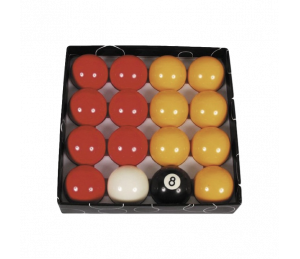 JEU BILLES POOL ø 50.8.mm Rouge/Jaune Standard