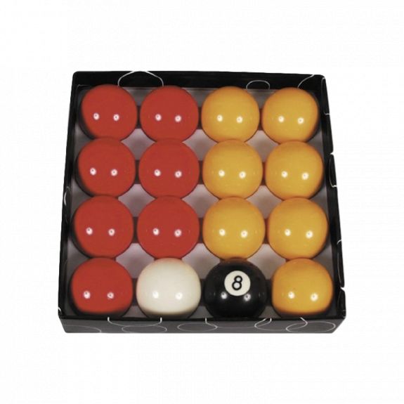 JEU BILLES POOL ø 50.8.mm Rouge/Jaune Standard