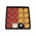 JEU BILLES POOL ø 50.8.mm Rouge/Jaune Standard