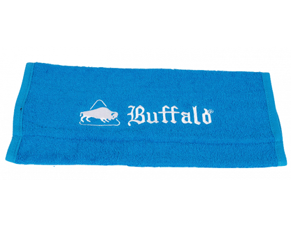 Serviette Buffalo bleue 33 X 16 cm avec manchon