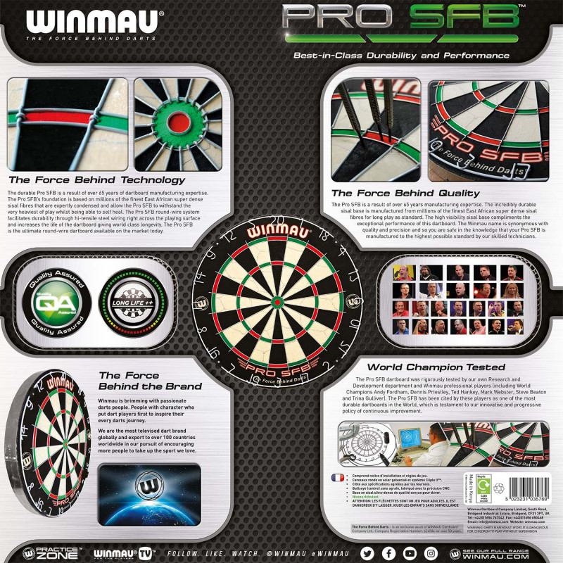 Winmau Jeu de fléchettes professionnel