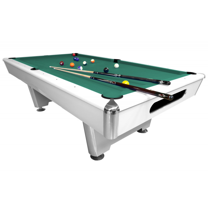 Billard Américain Triumph Blanc 7FT, un modèle équipé d'une ardoise !