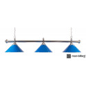 Luminaire Billard 3 Coupoles bleue, 150cm