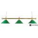 Luminaire billard 3 coupoles vert, 150 cm