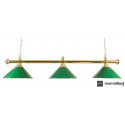 Luminaire billard 3 coupoles vert, 150 cm