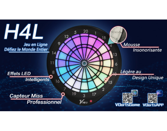 Jeu de fléchettes électronique connecté Vdarts H4L