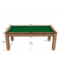 Billard convertible Delhi Bois Clair 6 ou 7FT