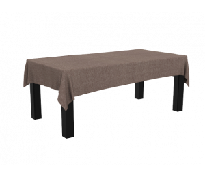 Nappe rectangulaire effet lin imperméable Taupe