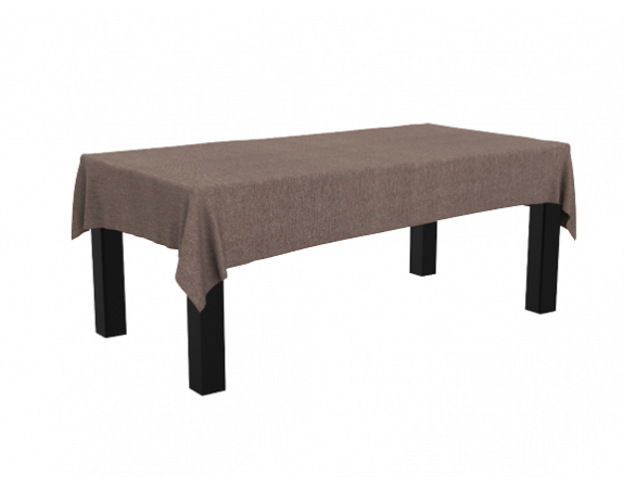 Nappe rectangulaire effet lin imperméable Taupe