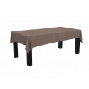 Nappe rectangulaire effet lin imperméable Taupe
