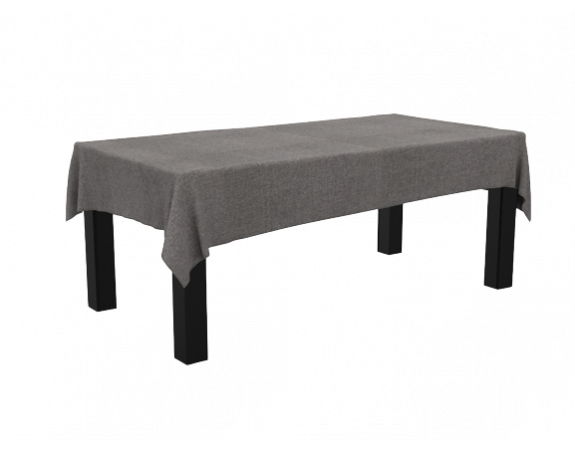 Nappe rectangulaire effet lin imperméable Taupe Gris Anthracite