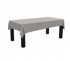 Nappe rectangulaire effet lin imperméable Taupe Gris Clair