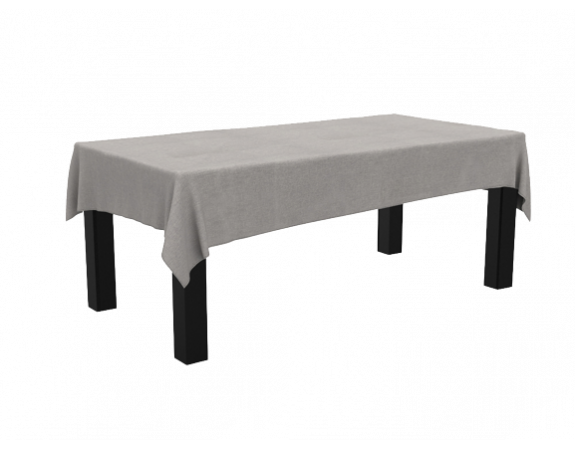 Nappe rectangulaire effet lin imperméable Taupe Gris Clair