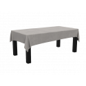 Nappe rectangulaire effet lin imperméable Taupe Gris Clair