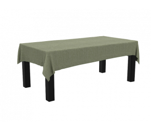 Nappe rectangulaire effet lin imperméable Vert