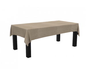 Nappe rectangulaire effet lin imperméable Beige Naturel