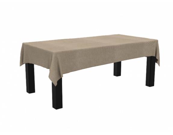 Nappe rectangulaire effet lin imperméable Beige Naturel