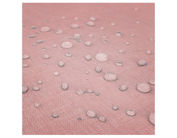 Nappe rectangulaire effet lin imperméable Rose