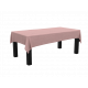 Nappe rectangulaire effet lin imperméable Rose