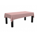 Nappe rectangulaire effet lin imperméable Rose