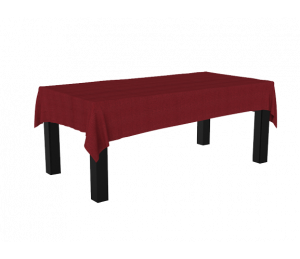 Nappe rectangulaire effet lin imperméable Rouge