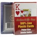 Jeu de cartes LION 100% Plastique