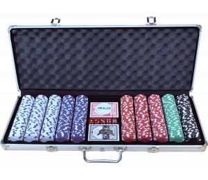 Malette de poker en aluminium 500 jetons 11,5g