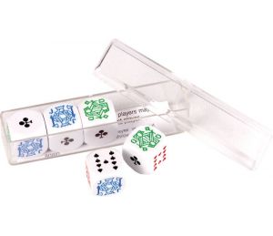 Boîte de 5 dés de Poker 16mm