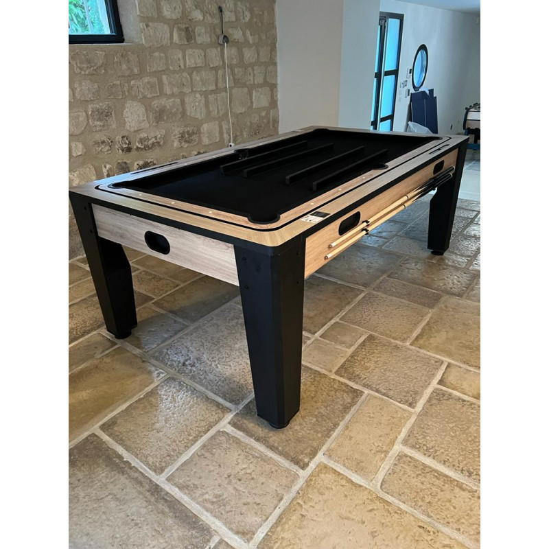 Table Multi Jeux rotative 4 en 1 – Billard, Hockey, Ping Pong, Table