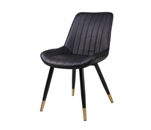 Chaise ergonomique Emmanuel - Noire - Set de 4 pièces