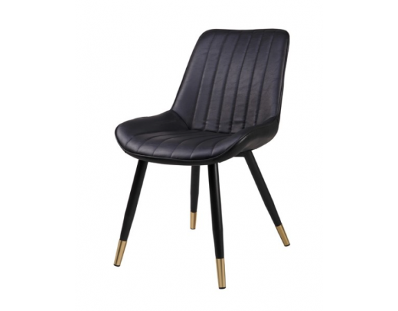 Chaise ergonomique Emmanuel - Noire - Set de 4 pièces