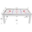 Air Hockey convertible Toronto Blanc 7 Ft