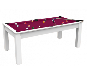 Billard Convertible Delhi Blanc laqué 7FT