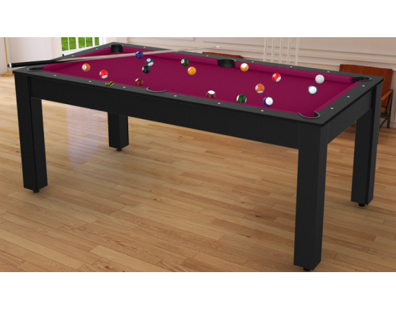 Billard Convertible Delhi Noir 7FT