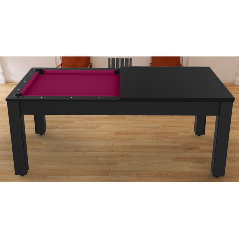 Table billard convertible 7ft Louxor industriel tapis noir Pas Cher !  Billard 7ft Convertible Table à Manger