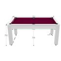 Billard Convertible Delhi Blanc Laqué 6FT