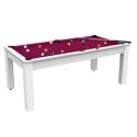 Billard Convertible Delhi Blanc Laqué 6FT