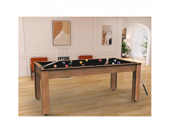 Billard convertible Delhi Bois Foncé Boisé 6FT