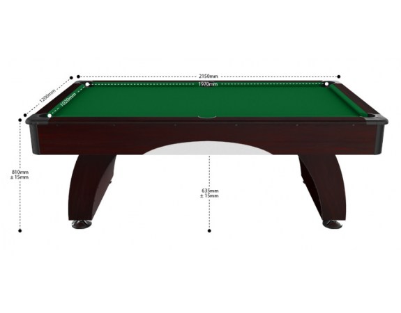 Billard Américain Dallas 7 FT Wenge Tapis Vert