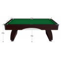 Billard Américain Dallas 7 FT Wenge Tapis Vert