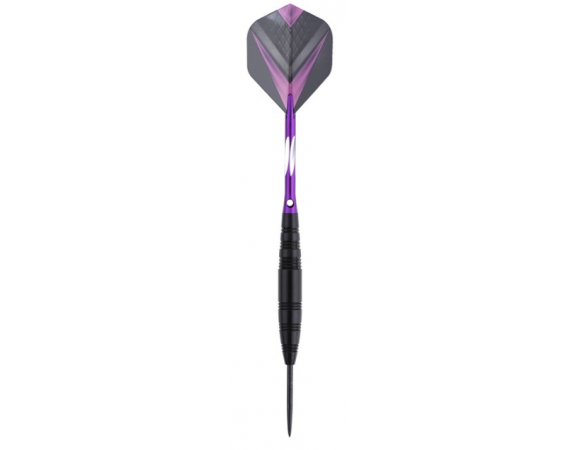 Jeu de 3 fléchettes pro à pointe acier 23gr - Modèle Cupra - Coloris violet