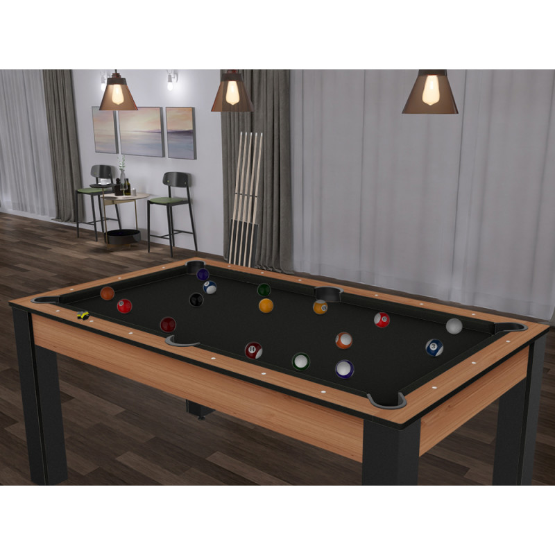 Table Convertible en Billard avec pieds en X. Changez votre intérieur