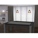 Billard Convertible Delhi Noir pieds gris 6 FT