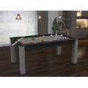 Billard Convertible Delhi Noir pieds gris 6 FT